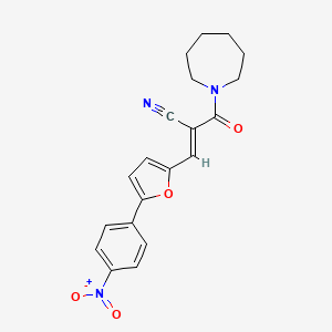 (E)-2-(azepane-1-carbonyl)-3-(5-(4-nitrophenyl)furan-2-yl)acrylonitrile