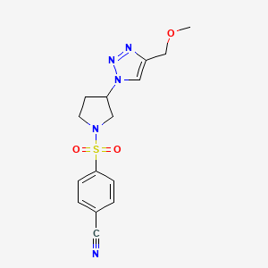 4-({3-[4-(methoxymethyl)-1H-1,2,3-triazol-1-yl]pyrrolidin-1-yl}sulfonyl)benzonitrile