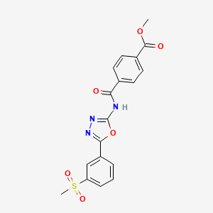 Methyl 4-((5-(3-(methylsulfonyl)phenyl)-1,3,4-oxadiazol-2-yl)carbamoyl)benzoate
