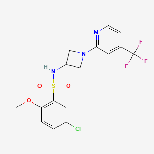 5-Chloro-2-methoxy-N-[1-[4-(trifluoromethyl)pyridin-2-yl]azetidin-3-yl]benzenesulfonamide