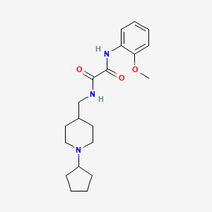 molecular formula C20H29N3O3 B2457730 N1-((1-cyclopentylpiperidin-4-yl)methyl)-N2-(2-methoxyphenyl)oxalamide CAS No. 953248-69-6