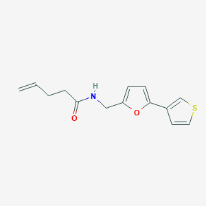 N-{[5-(thiophen-3-yl)furan-2-yl]methyl}pent-4-enamide