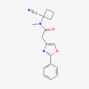 N-(1-cyanocyclobutyl)-N-methyl-2-(2-phenyl-1,3-oxazol-4-yl)acetamide