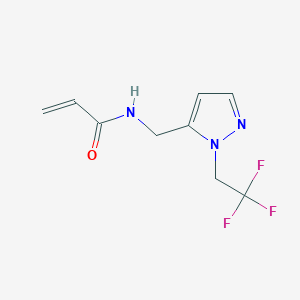 N-[[2-(2,2,2-Trifluoroethyl)pyrazol-3-yl]methyl]prop-2-enamide