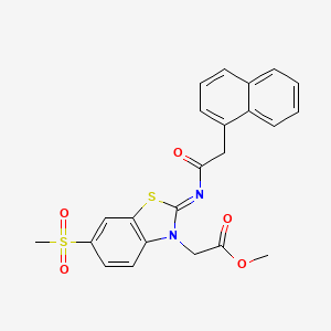 Methyl 2-[6-methylsulfonyl-2-(2-naphthalen-1-ylacetyl)imino-1,3-benzothiazol-3-yl]acetate