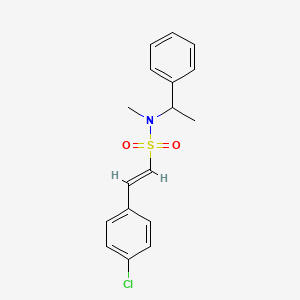 (E)-2-(4-Chlorophenyl)-N-methyl-N-(1-phenylethyl)ethenesulfonamide