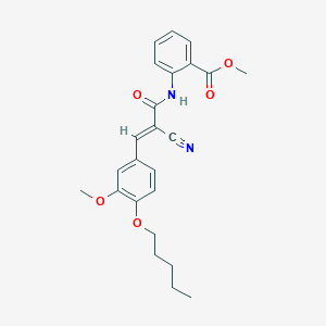methyl 2-[[(E)-2-cyano-3-(3-methoxy-4-pentoxyphenyl)prop-2-enoyl]amino]benzoate