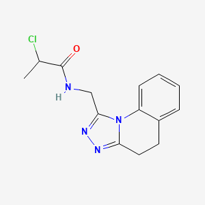 2-Chloro-N-(4,5-dihydro-[1,2,4]triazolo[4,3-a]quinolin-1-ylmethyl)propanamide