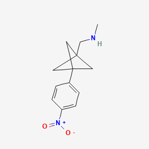 N-Methyl-1-[3-(4-nitrophenyl)-1-bicyclo[1.1.1]pentanyl]methanamine