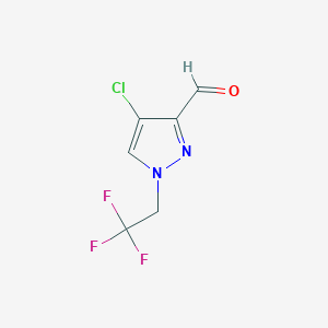 4-Chloro-1-(2,2,2-trifluoroethyl)-1H-pyrazole-3-carbaldehyde