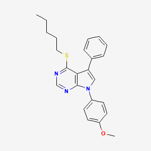 7-(4-methoxyphenyl)-4-(pentylthio)-5-phenyl-7H-pyrrolo[2,3-d]pyrimidine