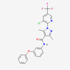 1-[3-chloro-5-(trifluoromethyl)pyridin-2-yl]-3,5-dimethyl-N-(3-phenoxyphenyl)-1H-pyrazole-4-carboxamide