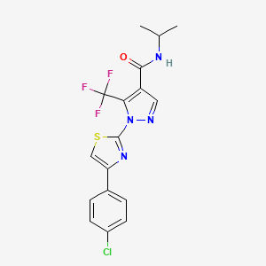 1-[4-(4-chlorophenyl)-1,3-thiazol-2-yl]-N-isopropyl-5-(trifluoromethyl)-1H-pyrazole-4-carboxamide