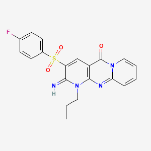 3-((4-fluorophenyl)sulfonyl)-2-imino-1-propyl-1H-dipyrido[1,2-a:2',3'-d]pyrimidin-5(2H)-one