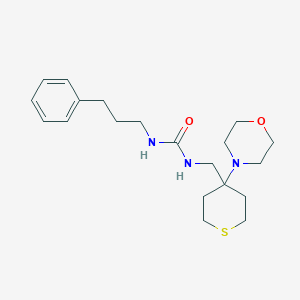 1-[(4-Morpholin-4-ylthian-4-yl)methyl]-3-(3-phenylpropyl)urea