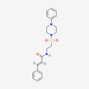 N-(2-((4-phenylpiperazin-1-yl)sulfonyl)ethyl)cinnamamide