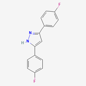molecular formula C15H10F2N2 B2457827 3,5-bis(4-fluorophenyl)-1H-pyrazole CAS No. 1493-47-6