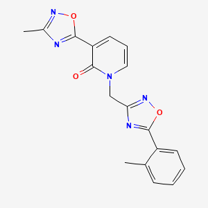 3-(3-methyl-1,2,4-oxadiazol-5-yl)-1-((5-(o-tolyl)-1,2,4-oxadiazol-3-yl)methyl)pyridin-2(1H)-one