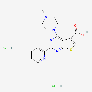 4-(4-Methylpiperazin-1-yl)-2-(pyridin-2-yl)thieno[2,3-d]pyrimidine-5-carboxylic acid dihydrochloride