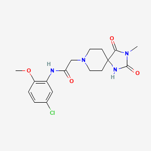 molecular formula C17H21ClN4O4 B2457840 N-(5-chloro-2-methoxyphenyl)-2-(3-methyl-2,4-dioxo-1,3,8-triazaspiro[4.5]decan-8-yl)acetamide CAS No. 941880-51-9