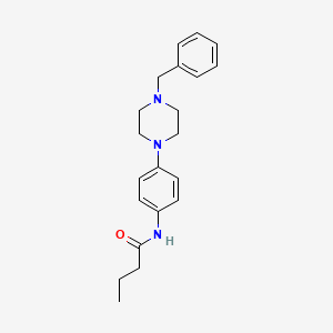 molecular formula C21H27N3O B2457842 N-[4-(4-benzylpiperazin-1-yl)phenyl]butanamide CAS No. 400075-63-0