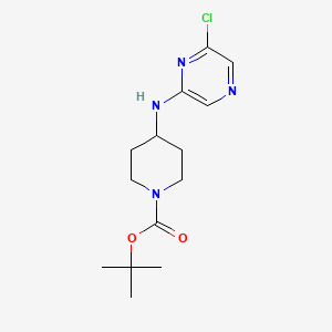 molecular formula C14H21ClN4O2 B2457887 Tert-butyl 4-(6-chloropyrazin-2-ylamino)piperidine-1-carboxylate CAS No. 1147998-25-1