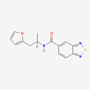 molecular formula C14H13N3O2S B2457894 N-(1-(呋喃-2-基)丙基)苯并[c][1,2,5]噻二唑-5-基甲酰胺 CAS No. 1219842-22-4