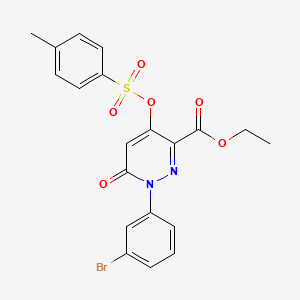 molecular formula C20H17BrN2O6S B2457896 Ethyl 1-(3-bromophenyl)-6-oxo-4-(tosyloxy)-1,6-dihydropyridazine-3-carboxylate CAS No. 899759-90-1