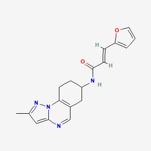 (2E)-3-(furan-2-yl)-N-{2-methyl-6H,7H,8H,9H-pyrazolo[1,5-a]quinazolin-7-yl}prop-2-enamide