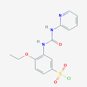 molecular formula C14H14ClN3O4S B2457900 4-ethoxy-3-(pyridin-2-ylcarbamoylamino)benzenesulfonyl Chloride CAS No. 678186-04-4
