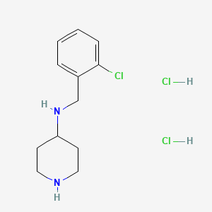 molecular formula C12H19Cl3N2 B2457901 N-(2-Chlorobenzyl)piperidine-4-amine dihydrochloride CAS No. 1233952-92-5