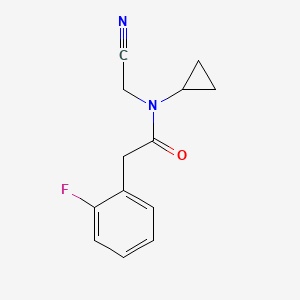 molecular formula C13H13FN2O B2457904 N-(cyanomethyl)-N-cyclopropyl-2-(2-fluorophenyl)acetamide CAS No. 1252267-72-3