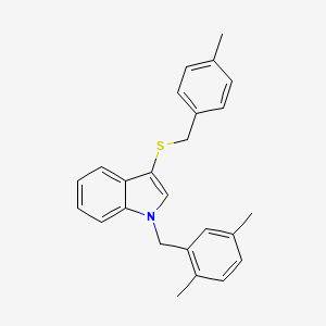 molecular formula C25H25NS B2457905 1-(2,5-dimethylbenzyl)-3-((4-methylbenzyl)thio)-1H-indole CAS No. 681279-36-7
