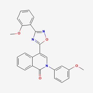 molecular formula C25H19N3O4 B2457906 2-(3-methoxyphenyl)-4-[3-(2-methoxyphenyl)-1,2,4-oxadiazol-5-yl]-1,2-dihydroisoquinolin-1-one CAS No. 1359423-67-8