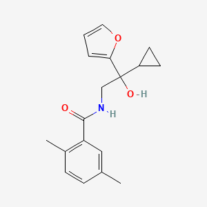 molecular formula C18H21NO3 B2457916 N-[2-Cyclopropyl-2-(furan-2-yl)-2-hydroxyethyl]-2,5-dimethylbenzamide CAS No. 1396783-15-5