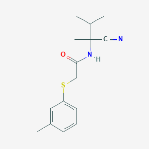 molecular formula C15H20N2OS B2457943 N-(1-cyano-1,2-dimethylpropyl)-2-[(3-methylphenyl)sulfanyl]acetamide CAS No. 1280990-00-2