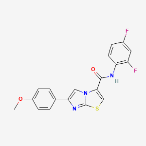 molecular formula C19H13F2N3O2S B2457949 N-(2,4-difluorophenyl)-6-(4-methoxyphenyl)imidazo[2,1-b][1,3]thiazole-3-carboxamide CAS No. 1021260-40-1