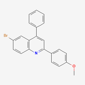 molecular formula C22H16BrNO B2457959 6-Bromo-2-(4-methoxyphenyl)-4-phenylquinoline CAS No. 71858-14-5