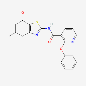 molecular formula C20H17N3O3S B2457961 N-(5-methyl-7-oxo-4,5,6,7-tetrahydro-1,3-benzothiazol-2-yl)-2-phenoxypyridine-3-carboxamide CAS No. 1023463-56-0