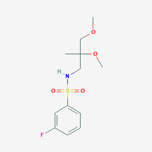 N-(2,3-dimethoxy-2-methylpropyl)-3-fluorobenzene-1-sulfonamide