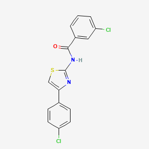 3-chloro-N-[4-(4-chlorophenyl)-1,3-thiazol-2-yl]benzamide