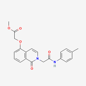 molecular formula C21H20N2O5 B2457965 methyl 2-[(2-{[(4-methylphenyl)carbamoyl]methyl}-1-oxo-1,2-dihydroisoquinolin-5-yl)oxy]acetate CAS No. 868224-91-3