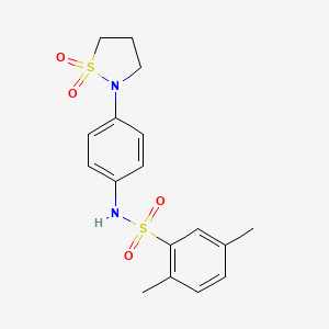 N-[4-(1,1-dioxo-1lambda6,2-thiazolidin-2-yl)phenyl]-2,5-dimethylbenzene-1-sulfonamide