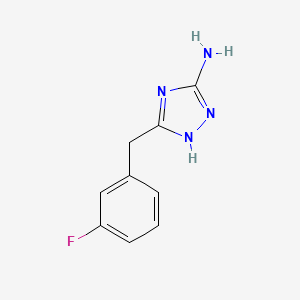 molecular formula C9H9FN4 B2457978 5-[(3-fluorophenyl)methyl]-1H-1,2,4-triazol-3-amine CAS No. 627544-97-2