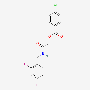 molecular formula C16H12ClF2NO3 B2457993 2-[(2,4-Difluorobenzyl)amino]-2-oxoethyl 4-chlorobenzoate CAS No. 1241975-02-9