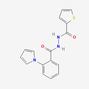 molecular formula C16H13N3O2S B2457996 N'-[2-(1H-pyrrol-1-yl)benzoyl]-2-thiophenecarbohydrazide CAS No. 478062-98-5