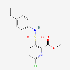 molecular formula C15H15ClN2O4S B2458010 Methyl 6-chloro-3-[(4-ethylphenyl)sulfamoyl]pyridine-2-carboxylate CAS No. 1384798-31-5