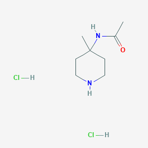 molecular formula C8H18Cl2N2O B2458037 N-(4-Methylpiperidin-4-yl)acetamide;dihydrochloride CAS No. 2344679-06-5