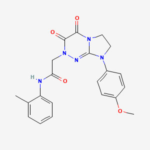 2-(8-(4-methoxyphenyl)-3,4-dioxo-3,4,7,8-tetrahydroimidazo[2,1-c][1,2,4]triazin-2(6H)-yl)-N-(o-tolyl)acetamide