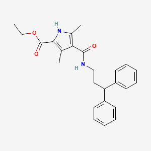 ethyl 4-(3,3-diphenylpropylcarbamoyl)-3,5-dimethyl-1H-pyrrole-2-carboxylate